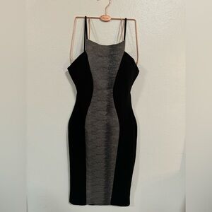 Charlotte Russe Elegant Black and Gray Snake Print Women's Dress